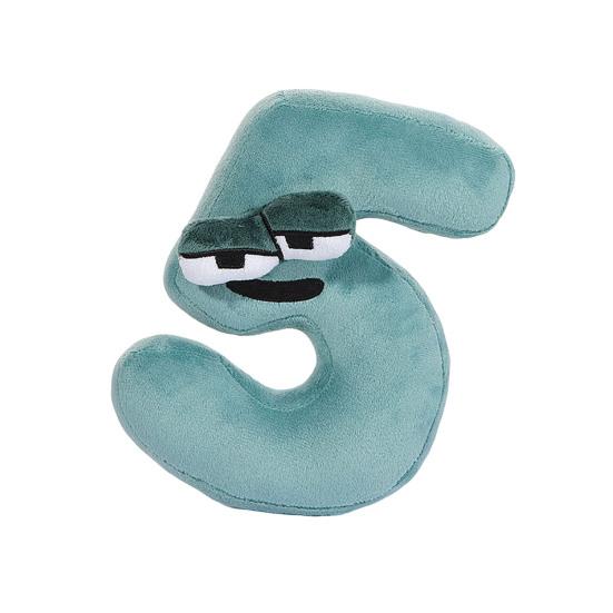 

20 см Изысканный мультяшный компаньон Уютный сенсорный декоративный коврик с цифрами Детская мягкая кукла игрушка Детский подарок Цифровое обучение 5