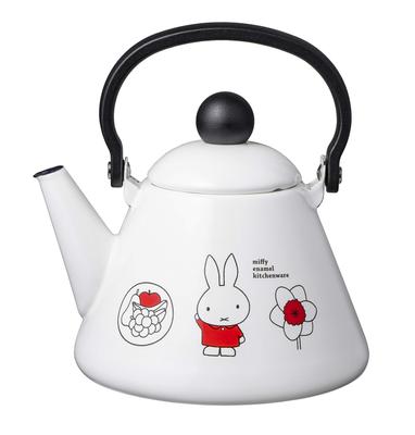 GoodPlus+ Emile Miffy Enamel Kettle (1.5L) [Acid and Alkaline Resistant, Odor Resistant, Induction Compatible, Dick Bruna]