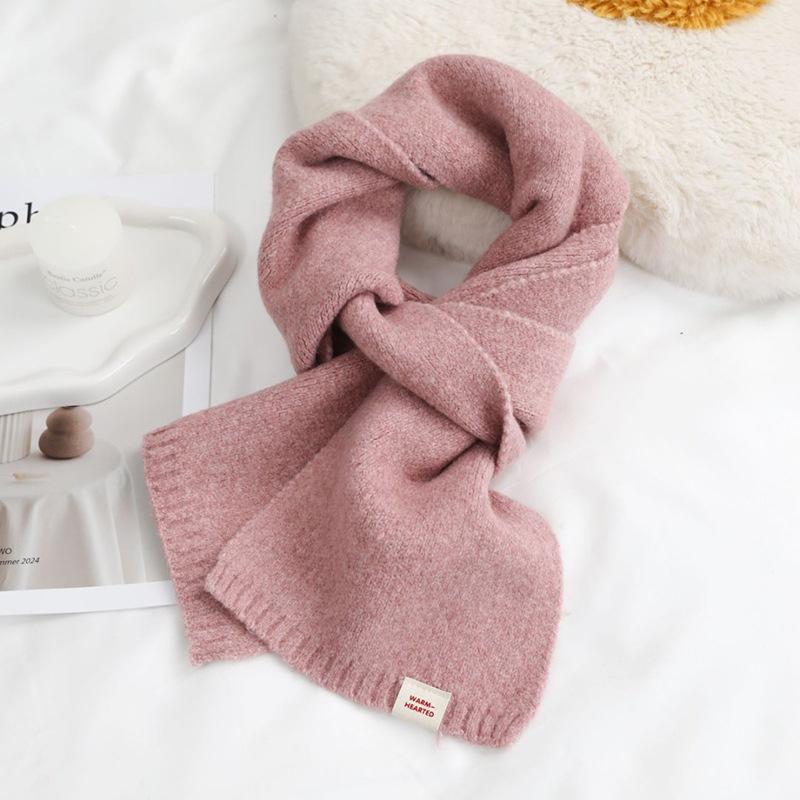 Autumn and winter new scarf Dongdaemun Korean atmosphere solid color versatile light luxury high-end soft waxy warm scarf women