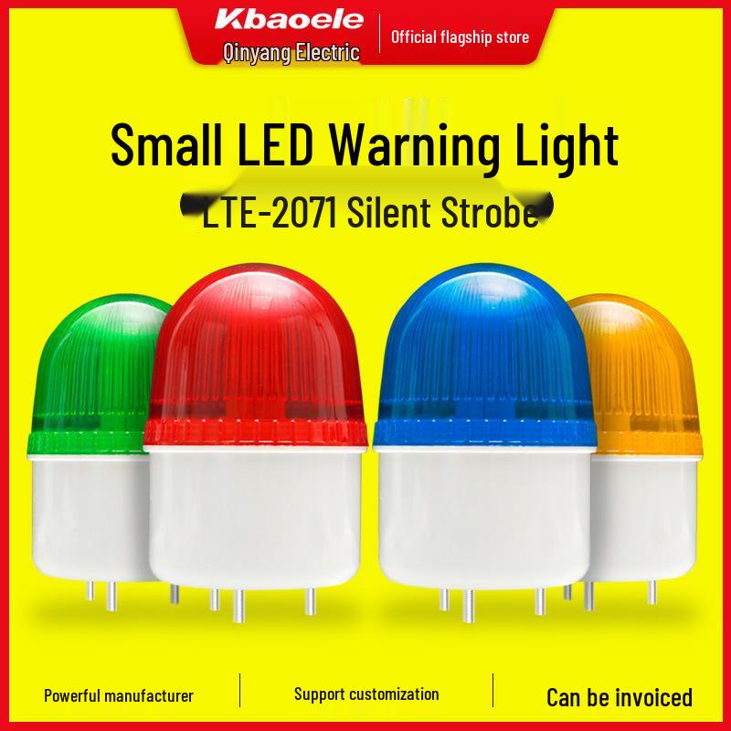 LTE-2071J LED Silent Alarm Flashing Light 12V/24V/220V Green [12V Silent]