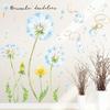 Grass Wall Sticker Boho Flower Decal for Classroom Girls Bedroom Living Room Decoration