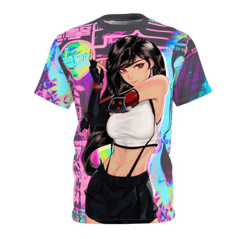 2026 New Men Hatsune Miku Anime Print T Shirt Neon Cyberpunk Style Short Sleeve Tee for Vocaloid Fans and Streetwear Summer Tees