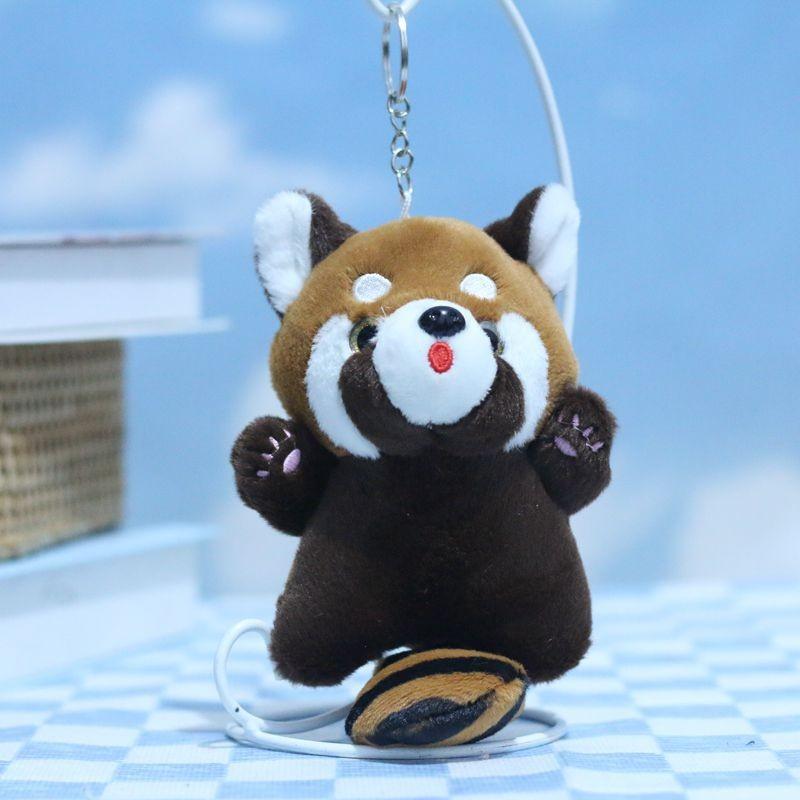 Adorable Plush Raccoon Keychain Cute Squirrel Doll Soft Toy For Bags And Accessories