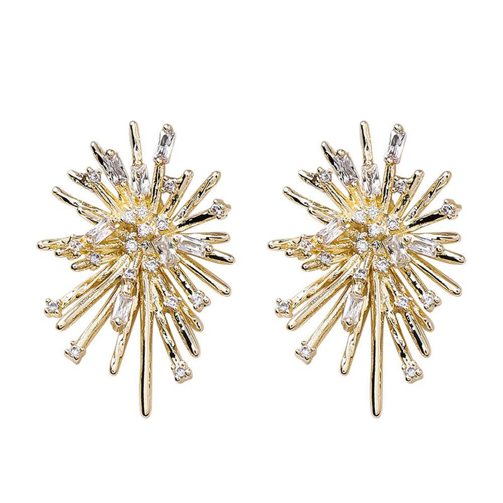 

Gift For Women Fireworks Flower Rhinestone Drop Earrings Stud Earrings Dangle Earring Jewelry
