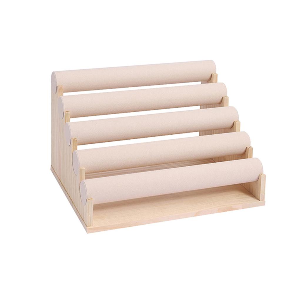 5 Layer Bracelet Holder Scratchproof Gift Removable Stable Wristwatch Rack Elegant Wood Watch