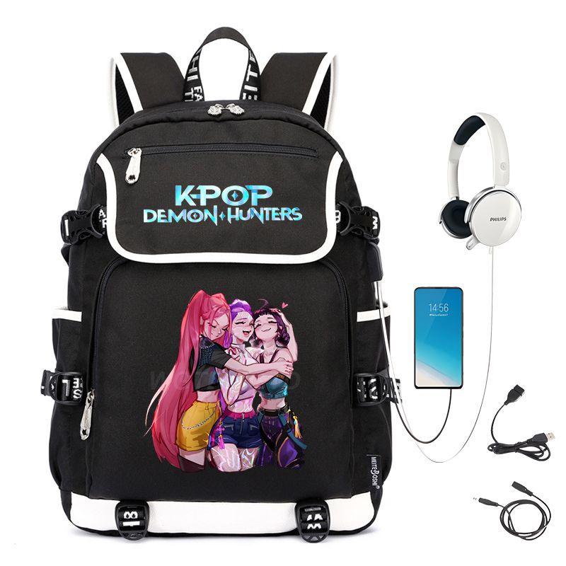 School Bag College Wind Large Capacity Middle School High School Student Cartoon Backpack
