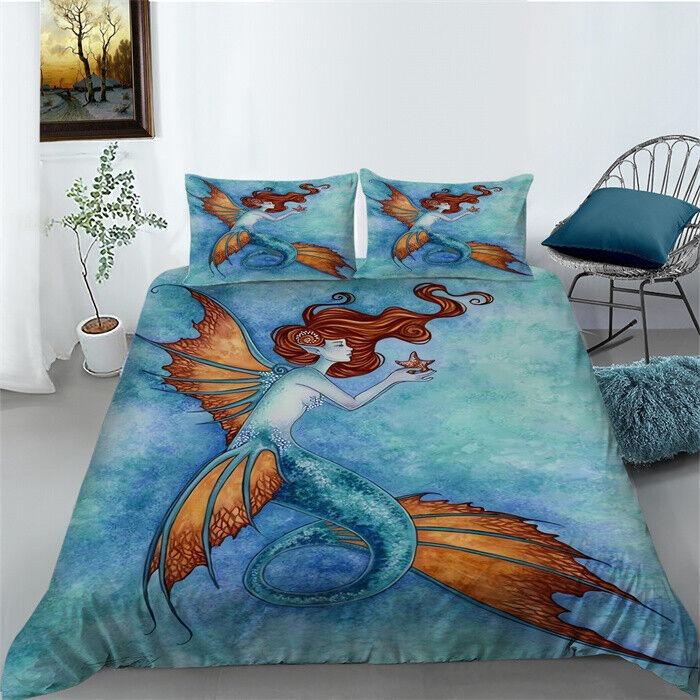 3D Printed Ultra-fine Fiber Bedding Set King Queen Bed Down Duvet Cover Pillowcase 2/3pc European and American Style Bed Cover Home Textile