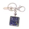 Versatile Square Keychain Featuring Natural Stone Crystals Photo Frame For Couples And Family