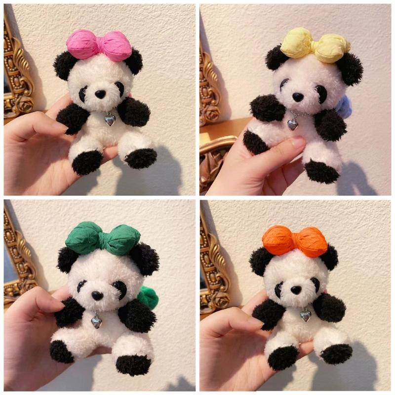 Cute Panda Doll Keychain Charming Panda Car Ornament Fun Decorative Piece Lovely Bag Charm for Women Perfect Present