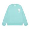 Womens Oversized Crewneck Knit Sweater With Heart Print Streetwear Long Sleeve Cotton Top 2025