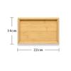 Simple Japanese Bamboo Tea Tray Kitchen Storage Serving Trays Home Hotel Platter Plate for Dessert Breakfast Coffee Food Tray