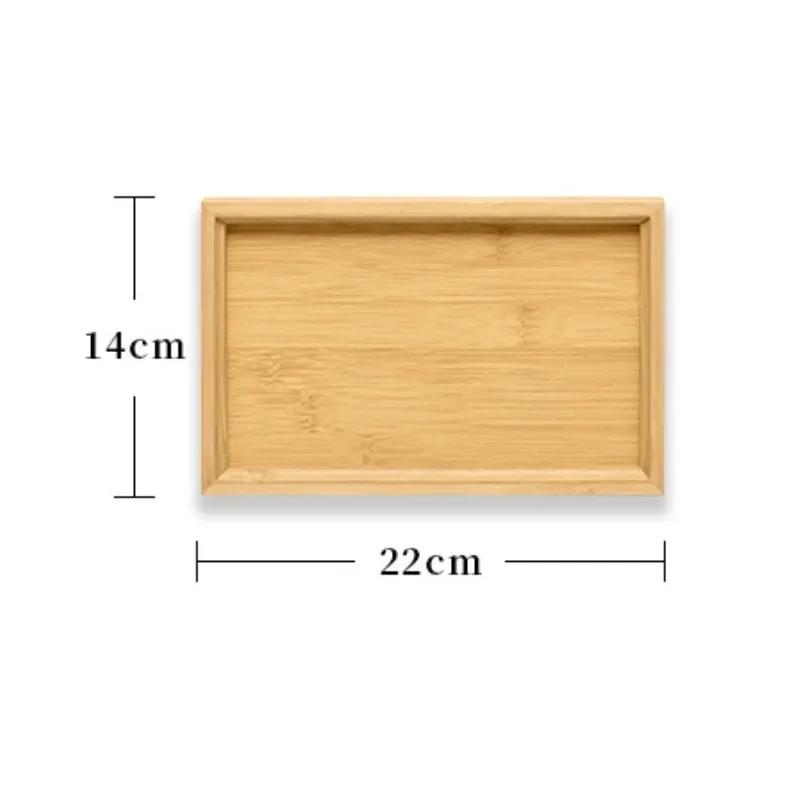 Simple Japanese Bamboo Tea Tray Kitchen Storage Serving Trays Home Hotel Platter Plate for Dessert Breakfast Coffee Food Tray