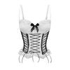 Women's Lace Bustier Corset with and Boned Waist Cincher for Shaping and Support