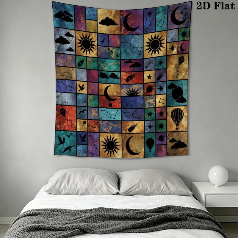Sky Wall Tapestry Aesthetic Wall Hanging Printed Fabric Blanket Decorative Tapestries for Bedroom Living Room Home Decor