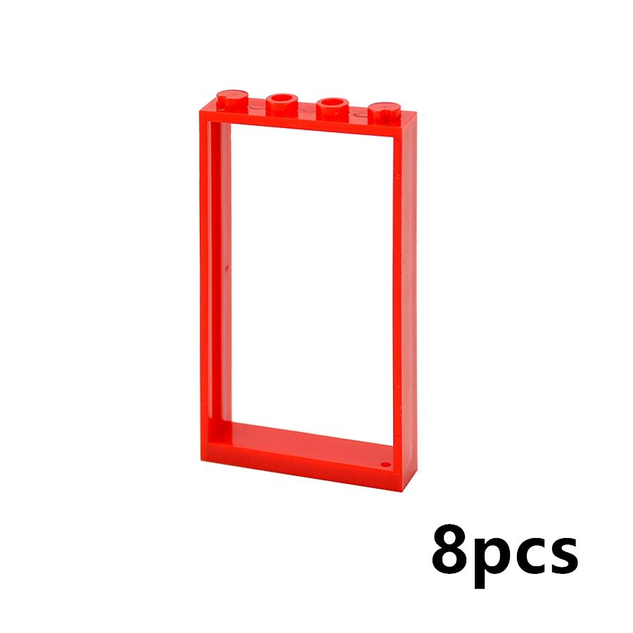 City Window Building Up Cubes Custom Build House Door Frame Glass Bricks Parts Fits 60594 60616 60621 60596 MOC Educational Tool Parts Fo