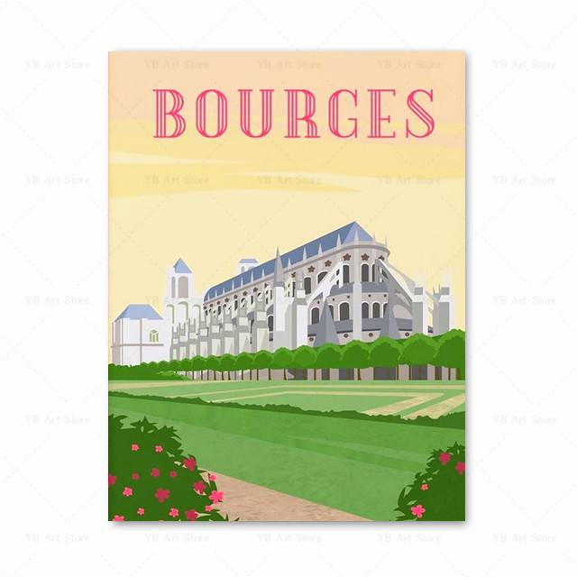 France Strasbourg Paris Marseille Milan Italy Travel Poster Canvas Painting Greece Wall Art Home Decor Living Room Decor As Gift