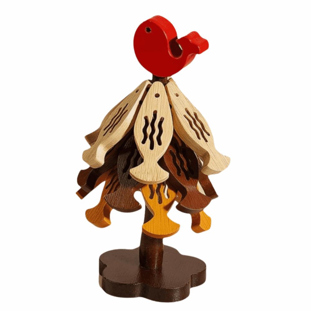 Foldable Heat-insulating Coasters Creative Wooden Anti-scalding Mat  Kitchen Decor красный