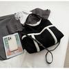 Casual Large Capacity Women's Bag, Spicy Girl Style Lamb Plush Splicing Armpit Bag, Personalized Single Shoulder Crossbody Bag