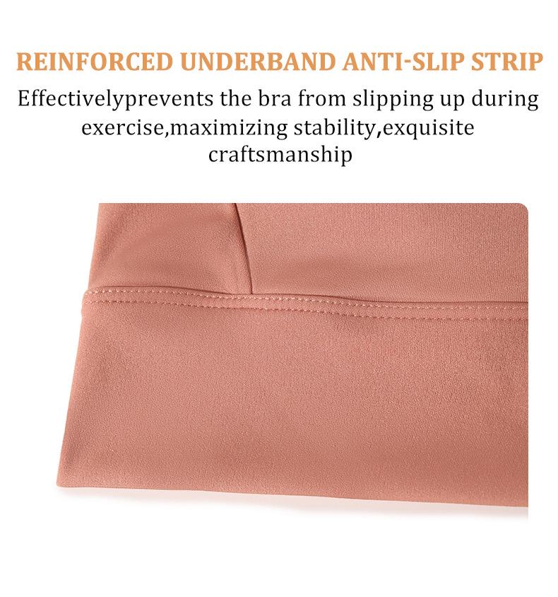 Women's Shockproof Strappy Sports Bra - Push-Up, Anti-Sagging, Backless, Running & Fitness Vest with Integrated Cup