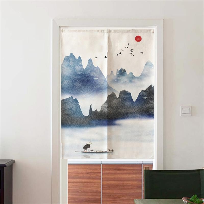 Decorative Cotton Linen Curtain Door Tapestry for Doorways Adding Elegances to Any Room Divider Kitchen Home Decoration