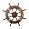 Ship Wheel Wall Decor Seafaring Wooden Hanging Weathered for