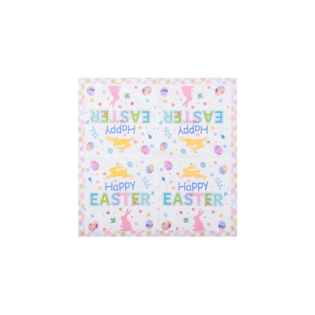 Happy Easter Printed Napkins  Paper Towels Commercial Disposable Easter Party Decorations