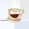 Decorative Openwork Designs Cafe Cup Brooch Versatile Gift for Friend Family Statement Clothing Accessories Accessory