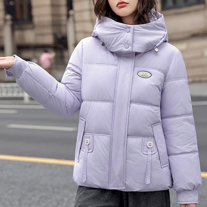 Fashion Women's Winter Jackets Hooded Casual Short Parka Female Long Sleeve Warm Coat