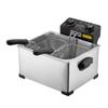 VEVOR Commercial Electric Deep Fryer, 5.2 L Oil Capacity, 2500W Stainless Steel Countertop Fryer with Large & Small Baskets, Overheat Protection