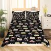 Coleções de Roupa de Cama de Trem de Desenho Animado 23 Peças Capa de Edredom Carro de Brinquedo Caminhão Capa de Colcha Macia Tamanho Solteiro Queen King Capa de Edredom de Poliéster