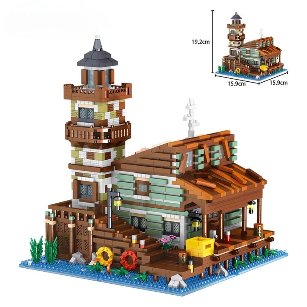 Urban Area Compact Size High-Quality Fishing High-Quality Village High-Quality Cabin Tiny Scale High-Quality Building High-Quality Blocks