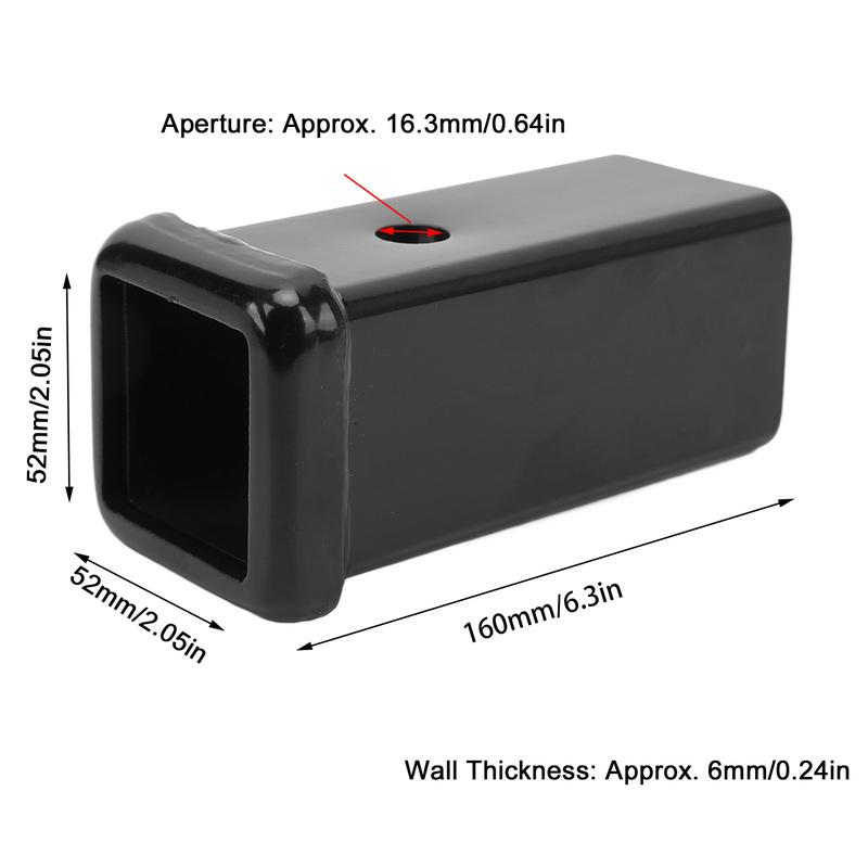 6in Hitch Ball Mount Weld On Square 2inx2in Hitch Ball Receiver Sleeve Tube for Caravan Tractor Hitch Adapter Sleeve