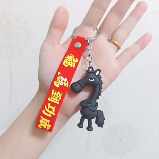 Keychain Pendant Horse Design Soft Polyethylene Meaningful Animal Keychain Bags Wallets Backpacks Accessories