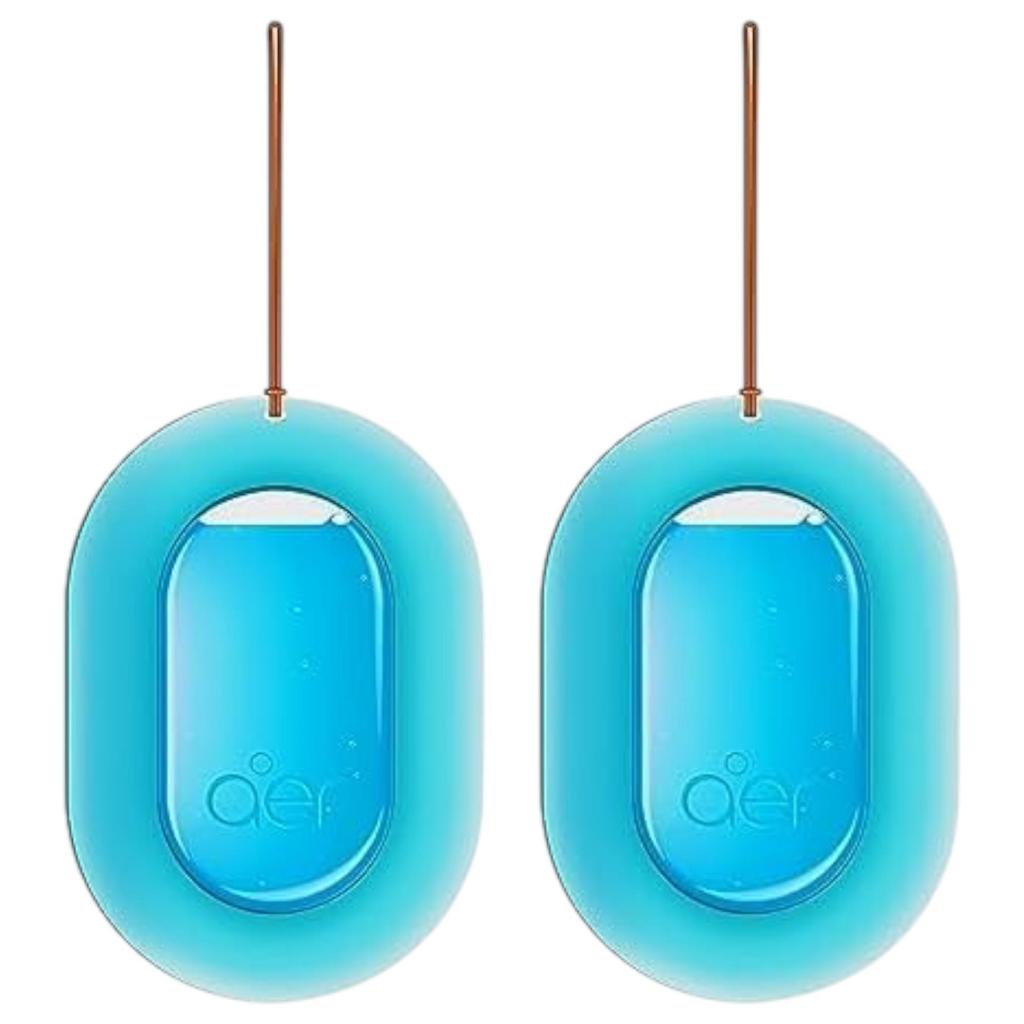 Godrej Aer O Hanging Car Air Freshener Gel Pack of 2 – Cool Aqua Scent Long-Lasting Spill-Proof Car Fragrance 7.5g