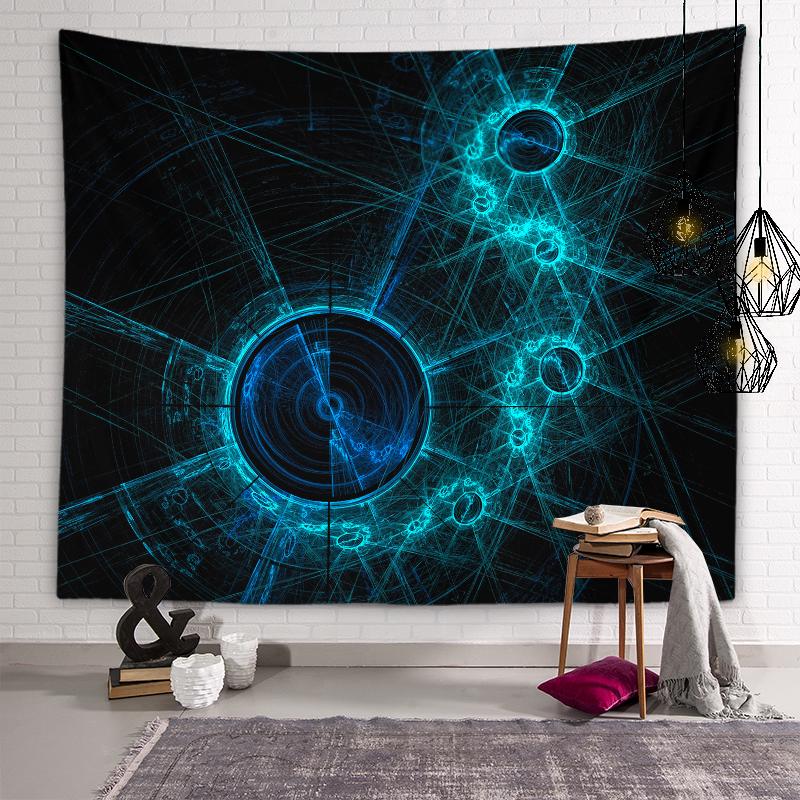 

Индивидуальный красочный гобелен с котом, психоделический геометрический мандала, настенный художественный гобелен, хиппи, богемный гобелен, домашний декор для комнаты 100X75CM