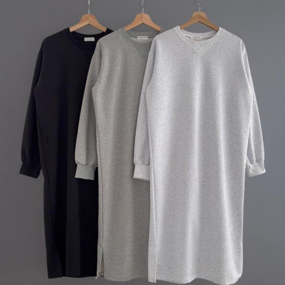 New ArrivalS Open Run Women S Fall faShion Neutral Slit Cotton Long dreSS