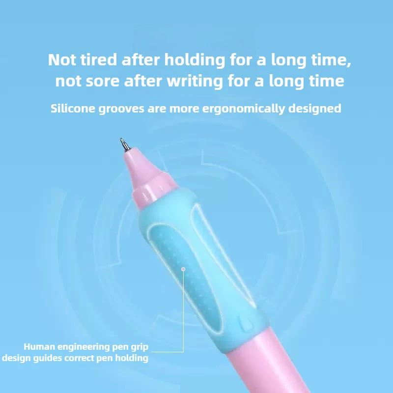 LANGUO ST Tip Retractable Gel Pen for Kids Ergonomic Grip Writing Friction Erasable Blue Black Ink Stationery School Supplies