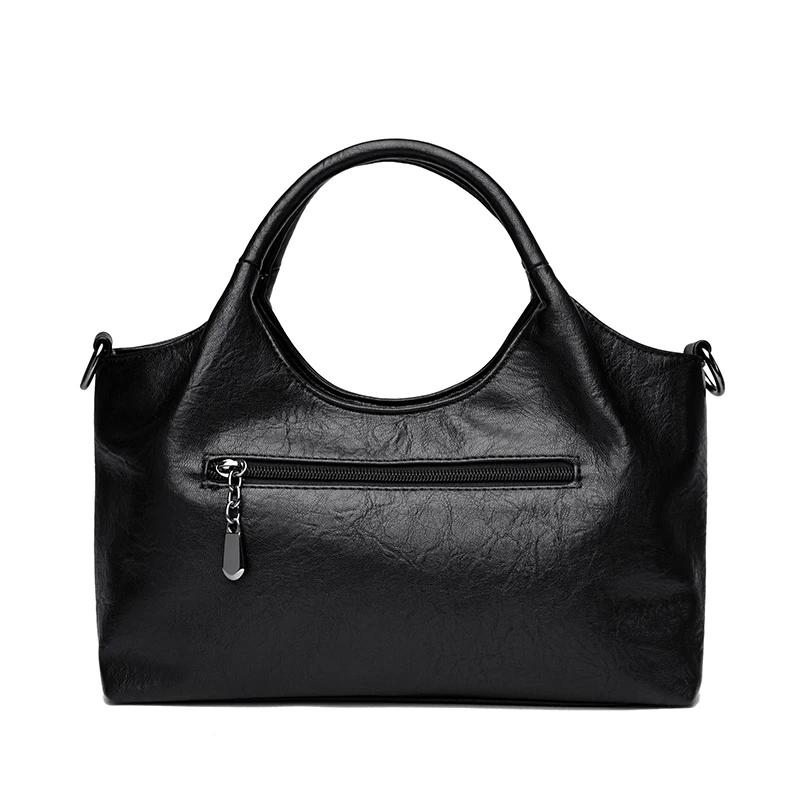 New Pu Leather Womens Tote Bag Athletic Casual Fashion Large Capacity Leather Shoulder Bag Shopper Harajuku Simple Handbag Quality