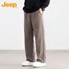 Men's Fleece Lined Loose Straight Corduroy Pants