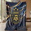 Argentina Football Printed Flannel Blanket Skin Friendly Warm Decorative Throw for Indoor Couch Bed Daily Use