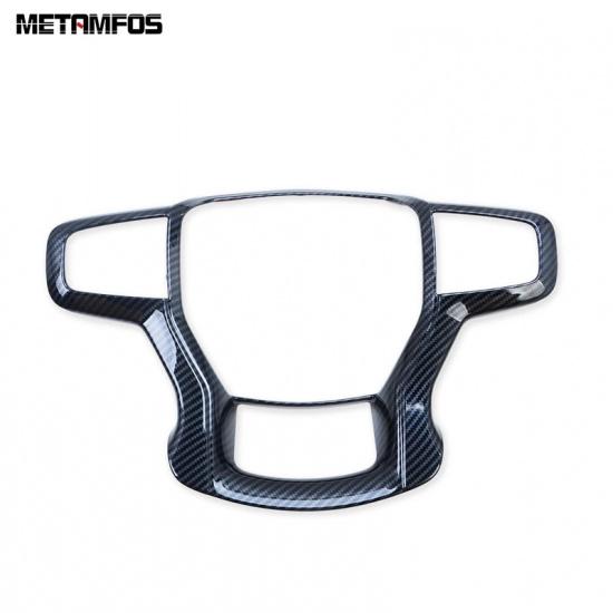 For Chevrolet Blazer Carbon Fiber Steering Wheel Cover Molding Trim Sticker Accessories Car Styling