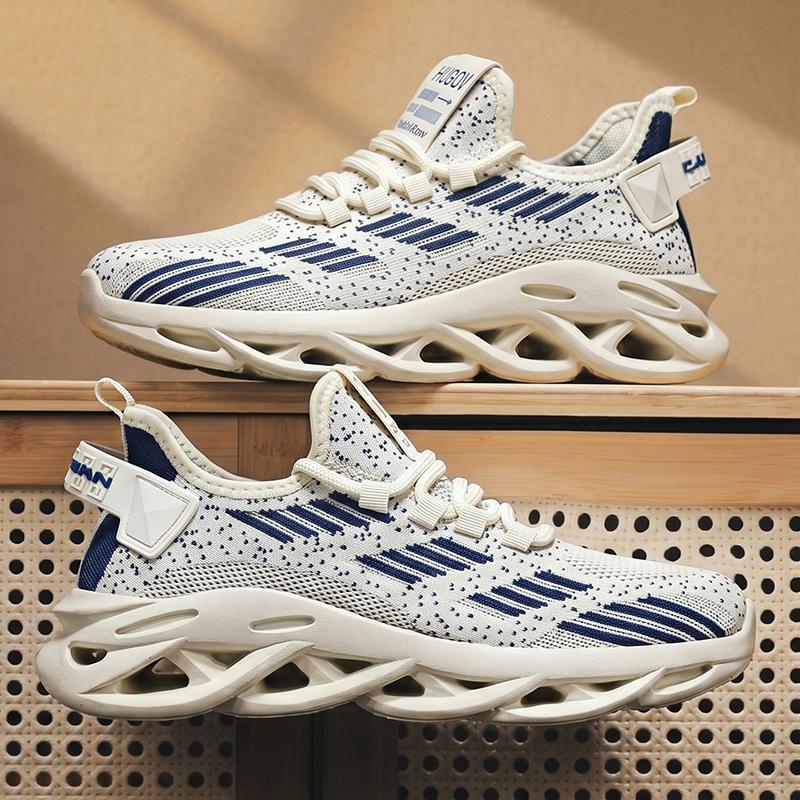 New Fashion Men 's Four Seasons Comfortable Thick Sole Shoes Students BoysTrending Soft Sole Breathable Casual Running Sneakers