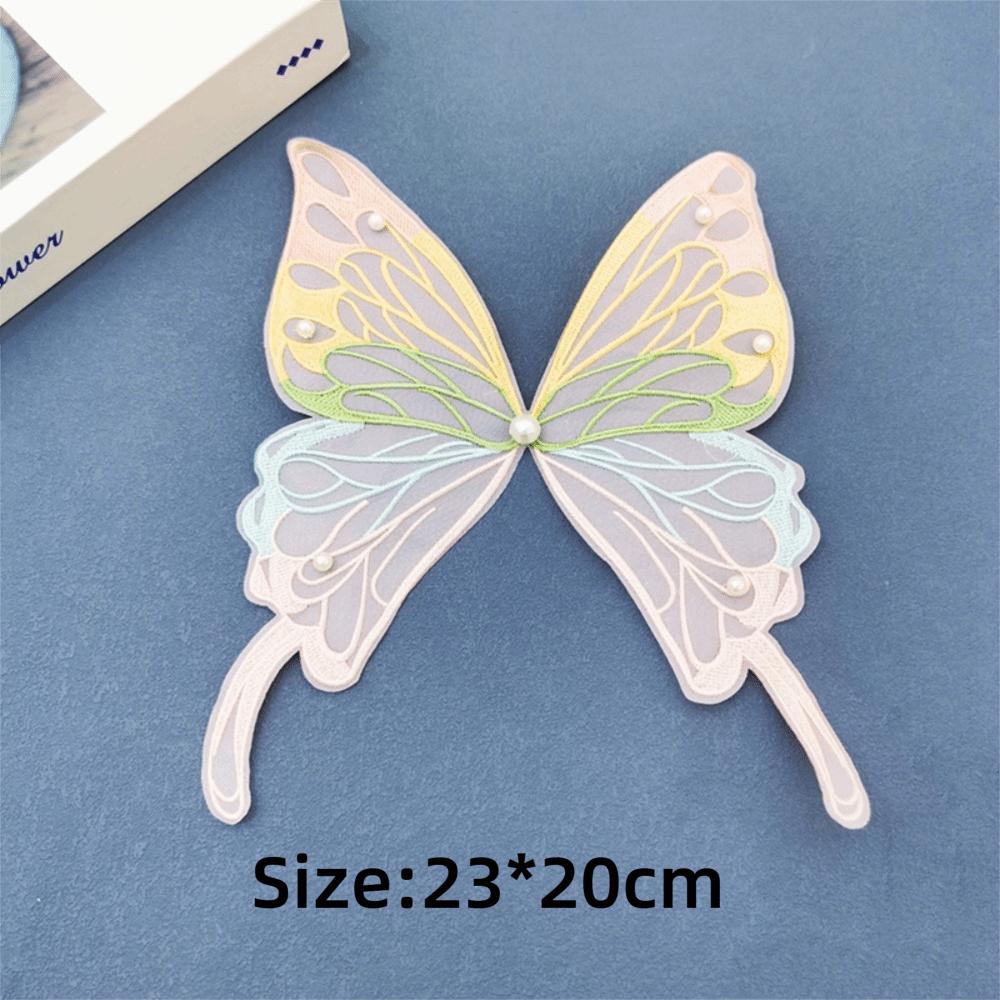 Cute Lace DIY Butterfly Embroidered Appliques Gift DIY Craft Decoration Sew on Patches Appliques Butterfly Pattern Lace Collar