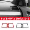 For BMW 3 Series E46 1999-2004 Accessories Carbon Fiber Car Dashboard Panel Left and Right Air Vents Trim Frame Cover Stickers