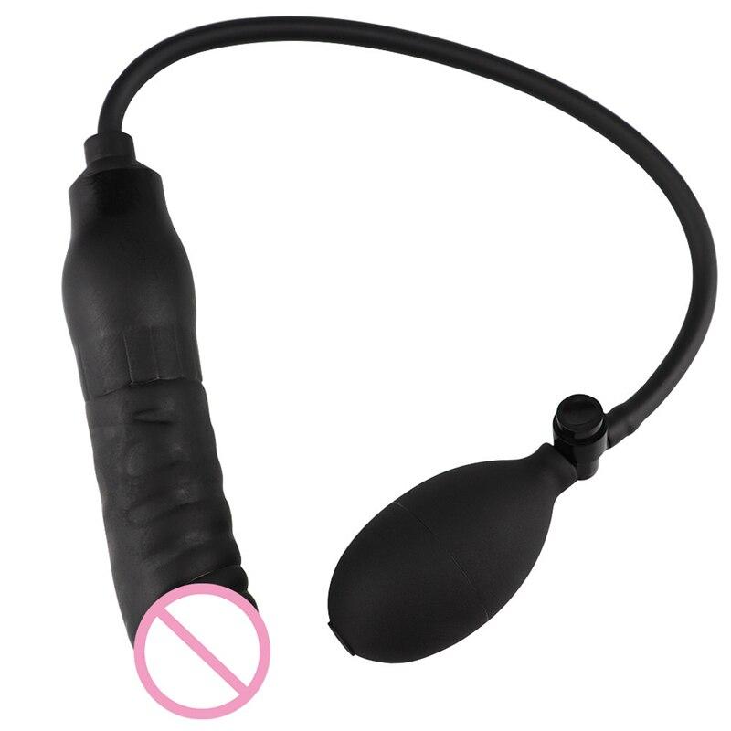 Anal Dilator Dildo Pump Inflatable Butt Plug Vaginal Stimulator Massager Air-filled Pump Sex Toy