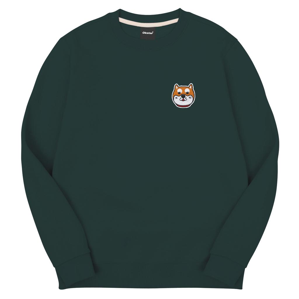 OKSTAR Shiba Inu Embroidery Patch Double-Sided Sweatshirt (Type D)