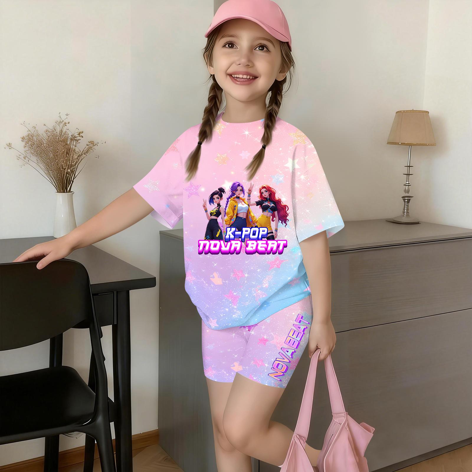 

Infant Newborn Baby Girls Boys Loose T-shirt+Pants Print Outfits Set 110