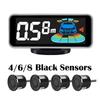 4 Pcs/6 Pcs/8 Pcs Probes Rear Reversing Radars System Parking Sensor Kit LCD Display Car Distance Detection Sound Warning Buzze