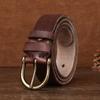 Retro Washed Extra Thick Outdoor First Layer Cowhide Belt Copper Buckle Men's Versatile Casual Belt Men's