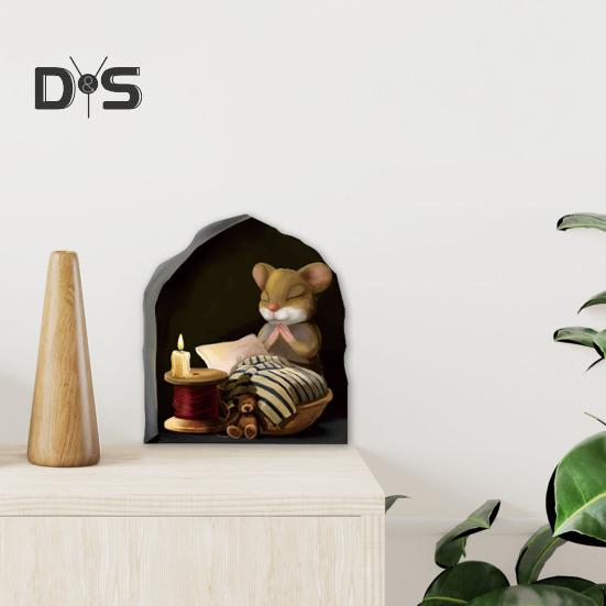 Wandaufkleber mit Maus, zum Abziehen und Aufkleben, Cartoon-Maus, Wandaufkleber, wasserfest, selbstklebend, für Kinderzimmer, Klassenzimmer, Heimwanddekoration